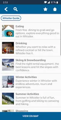 Whistler android App screenshot 1